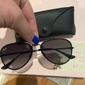 RayBan all black aviators